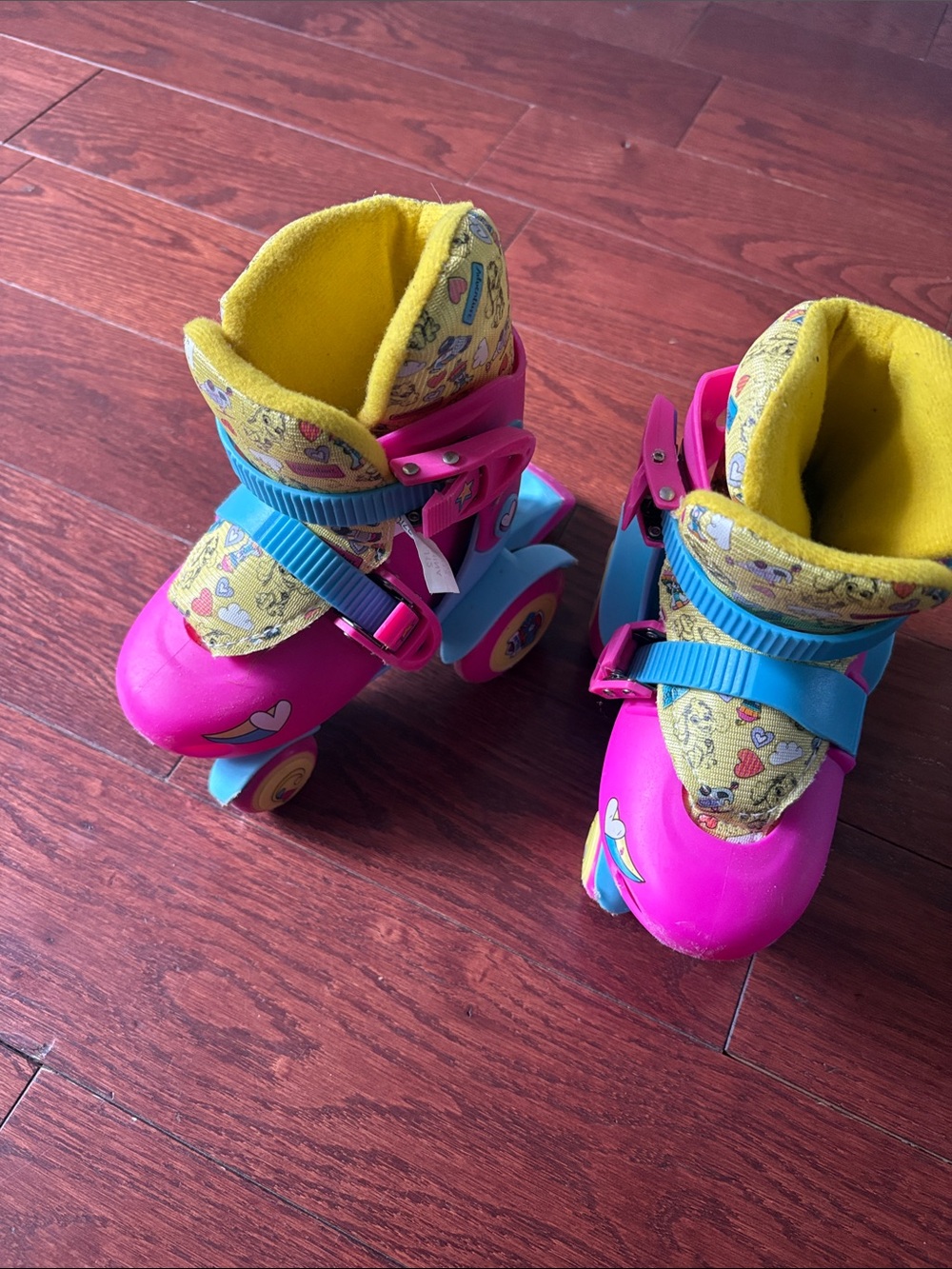 Kids Pink and Yellow Adjustable Roller Skates Paw Patrol Skye